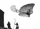 Otto Lilienthat glides from a rooftop in Berlin.