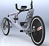 XR2 recumbent bicycle, human powered, battery electric, and solar assisted